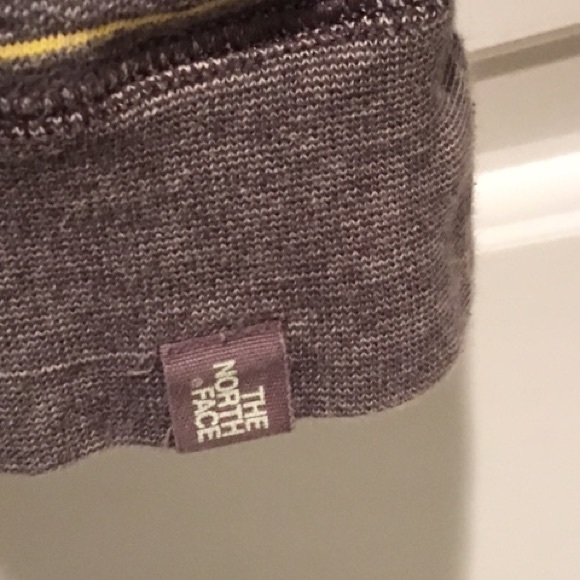 The North Face Men’s Full Zip Hoodie Gray Yellow Stripes Size Small - Picture 3 of 7